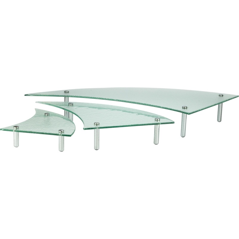 3 Piece glass display stand "Sail" 60cm