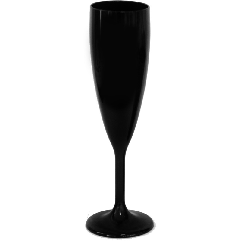 Polycarbonate champaign flute Premium Black 180ml