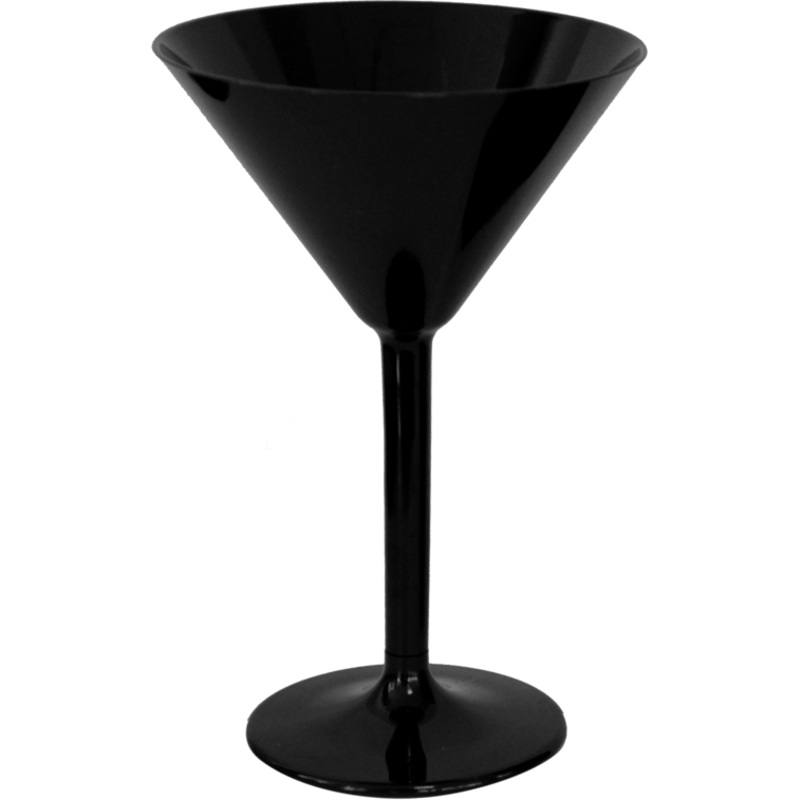 Polycarbonate martini glass Premium Black 200ml