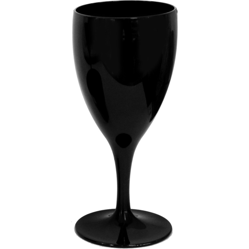 Polycarbonate wine glass Premium Black 320ml