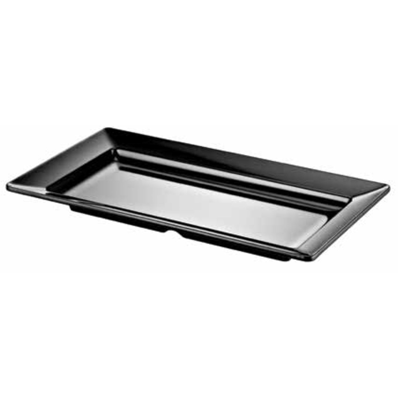 Rectangular melamine platter "Bono" black 50cm