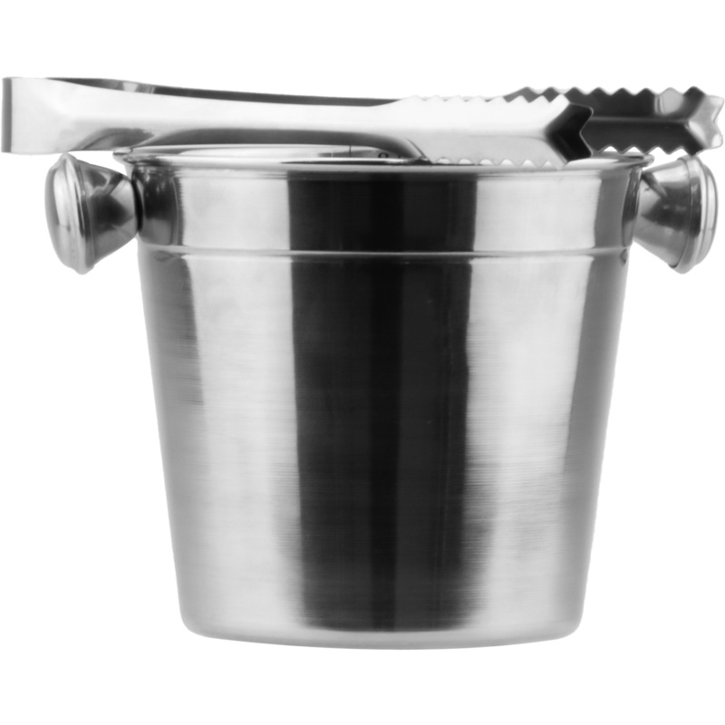 Ice bucket with ice tongs 11x10cm