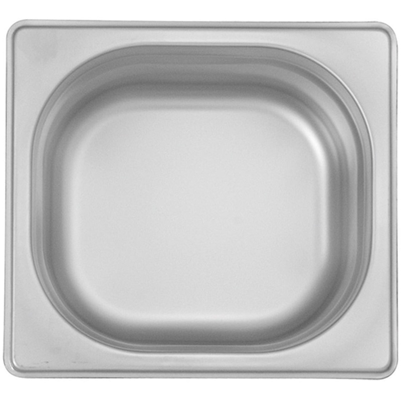 Stainless steel 18/10 gastronorm container GN 1/6 150mm 2.25 litres