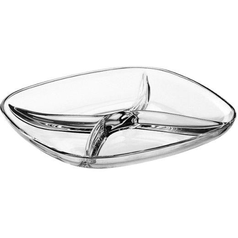 Glass plate with 4 sections 25x25cm