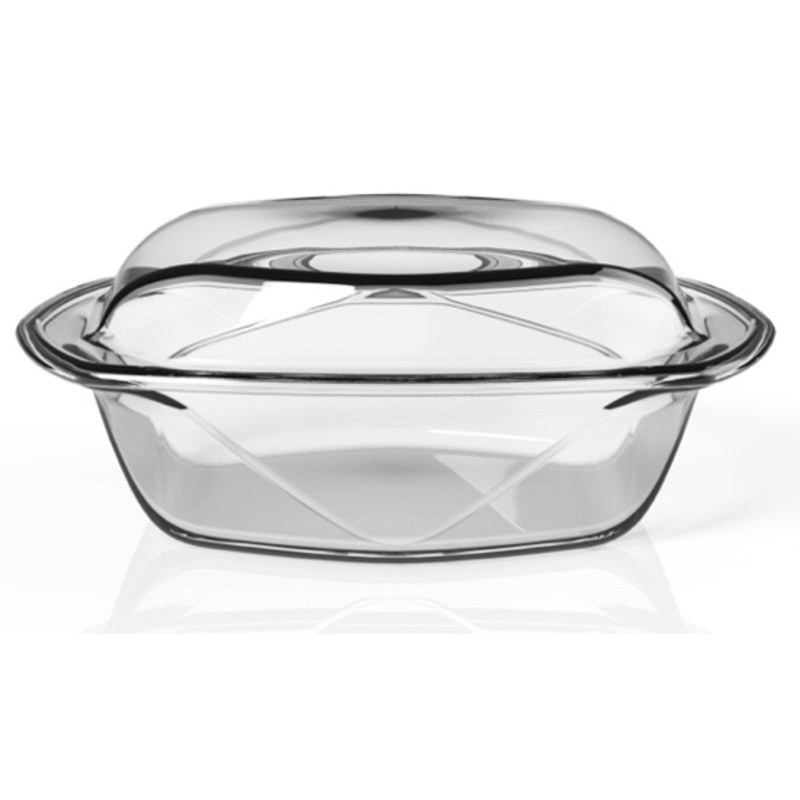 Rectangular casserole dish with lid 25x16cm