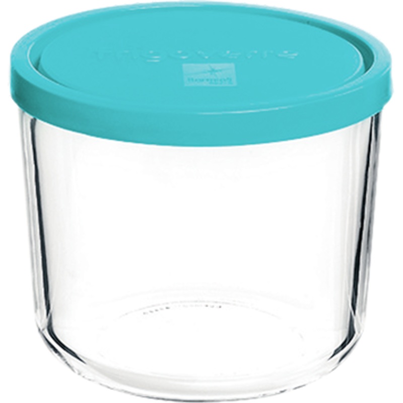 Round glass storage box 12x10cm 800ml
