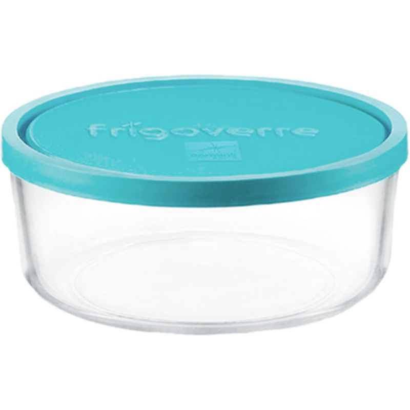 Round glass storage box 18x7.8cm 1.5 litres