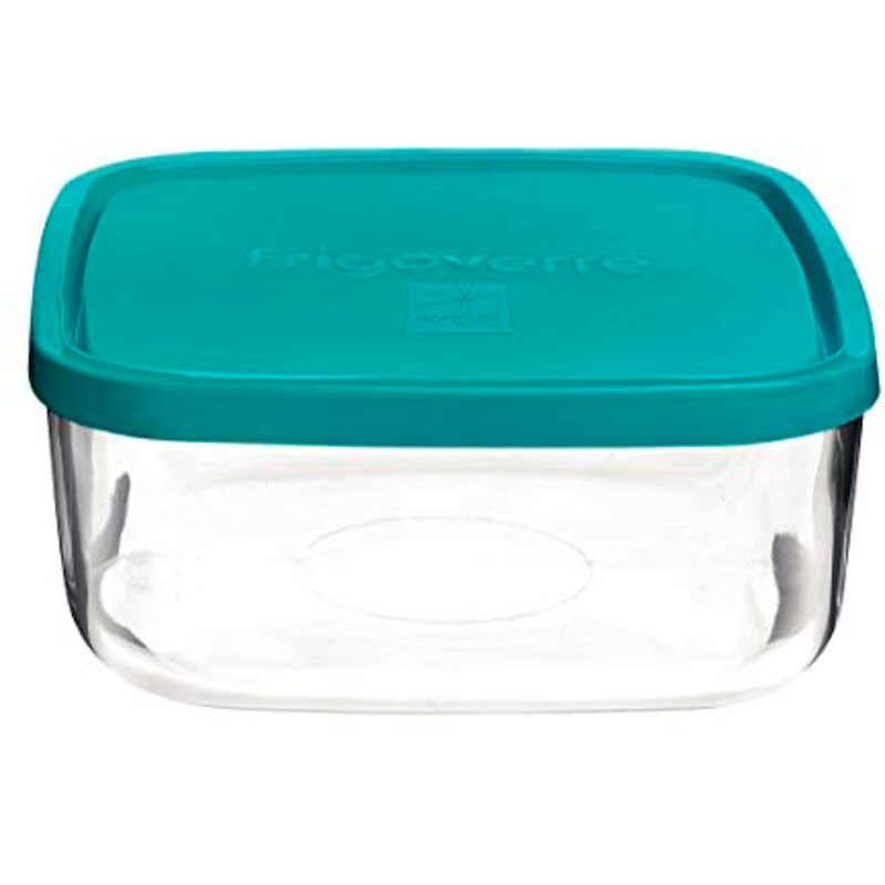 Square glass storage box 19x8cm 2 litres