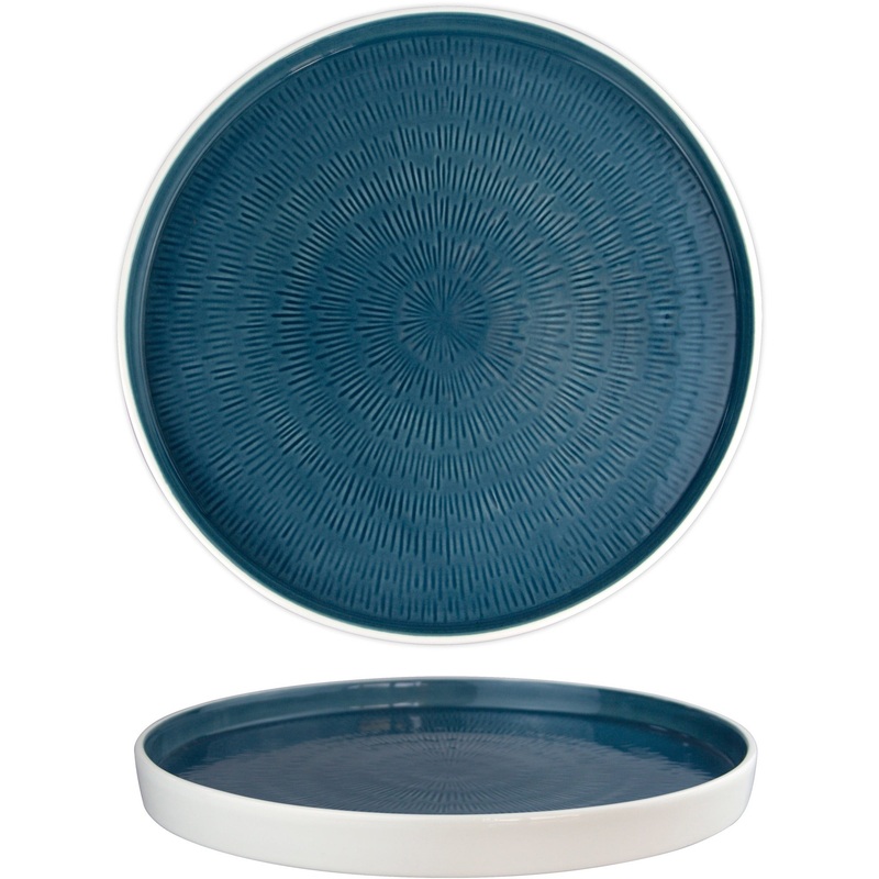 Hella Blue flat plate "Steel Blue" 28cm