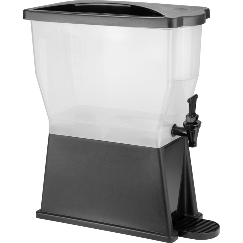 Rectangular beverage dispenser black 11 litres