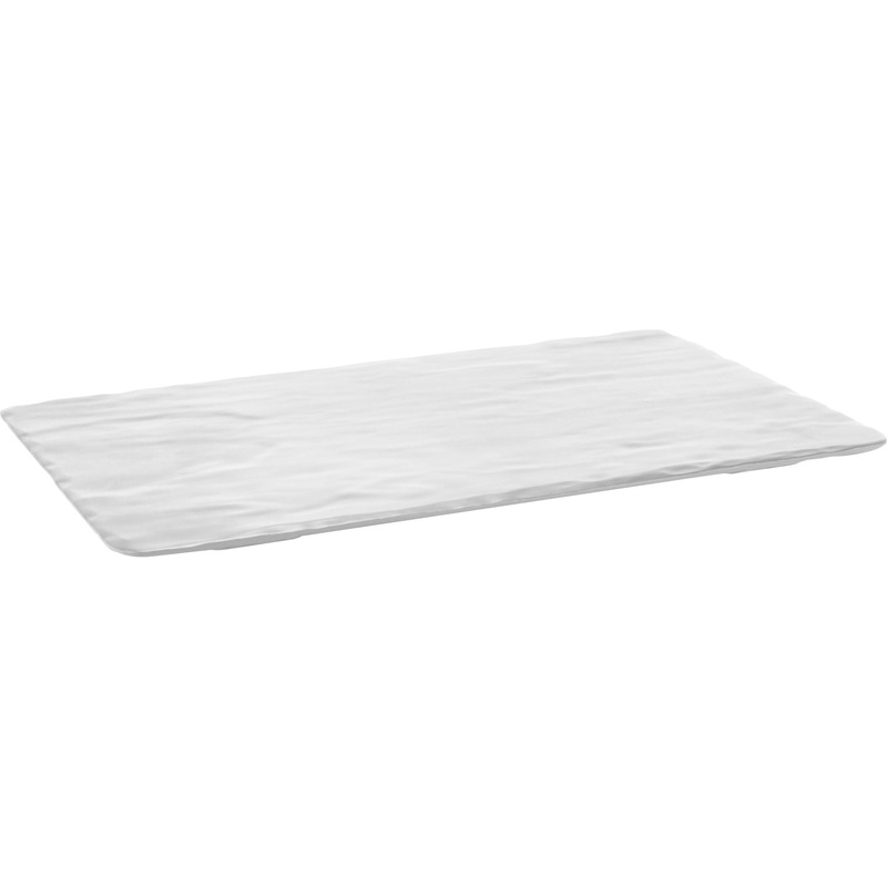 Rectangular melamine display platter white GN 1/1