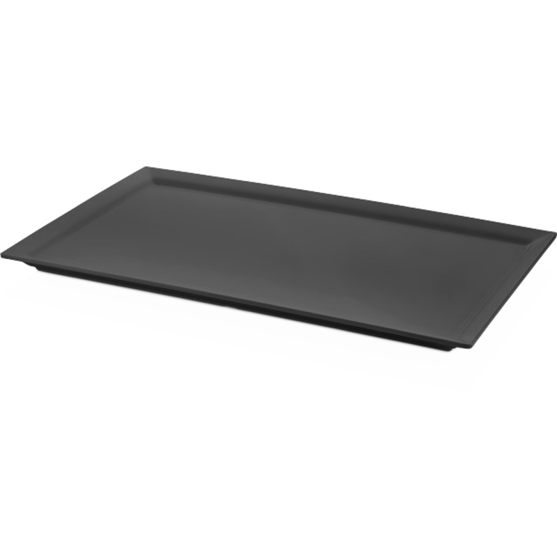 Rectangular melamine serving platter black GN 1/1