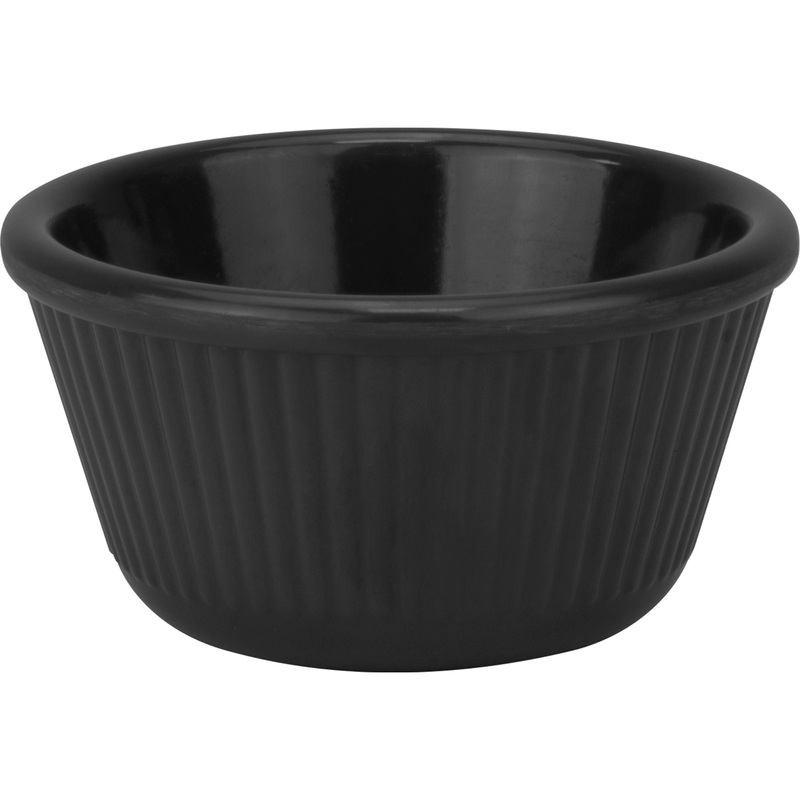Round melamine ramekin black 8cm
