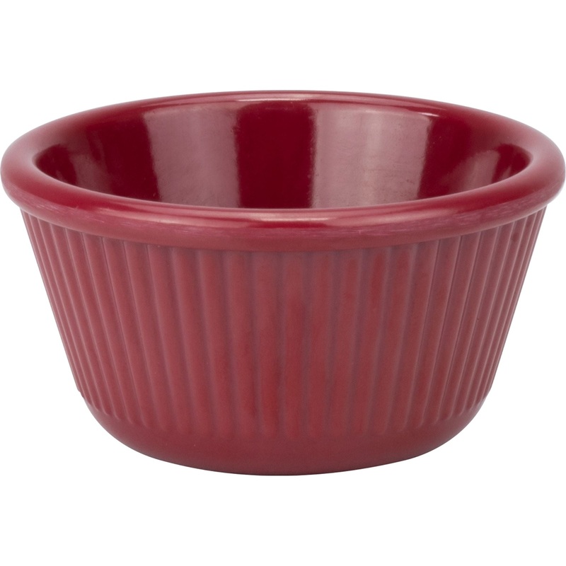 Round melamine ramekin red 8cm