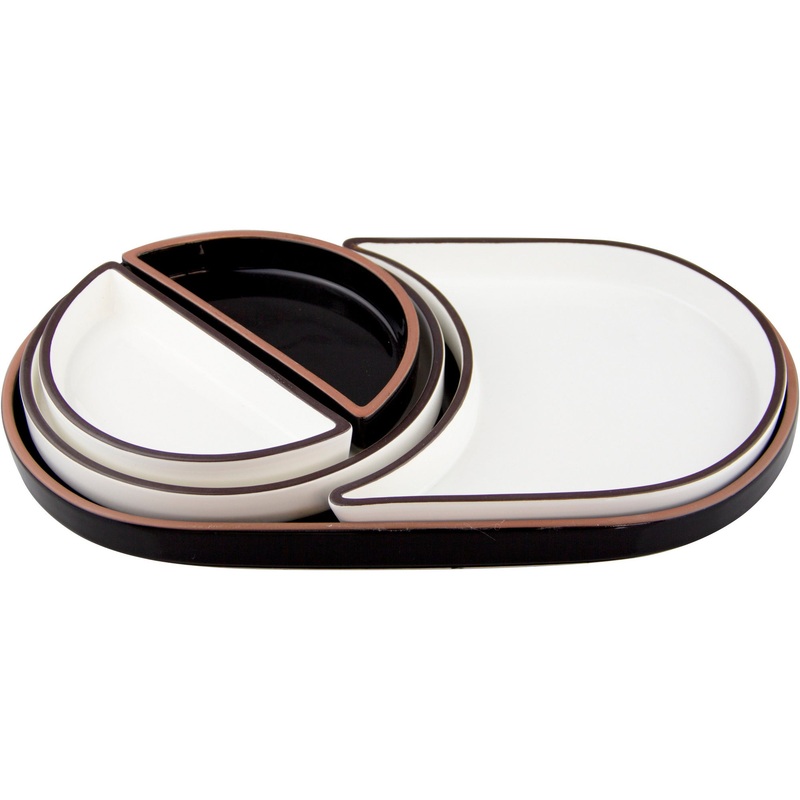Hella Black & White set of 5 plates