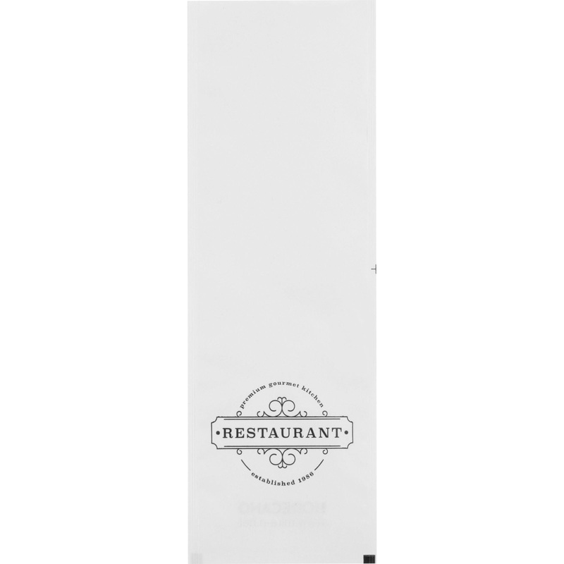 Paper cutlery pocket "Restaurant" 100pcs 24x8cm