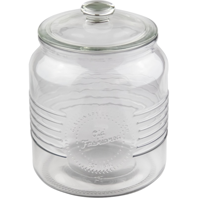 Storage glass jar with glass lid 2 litres