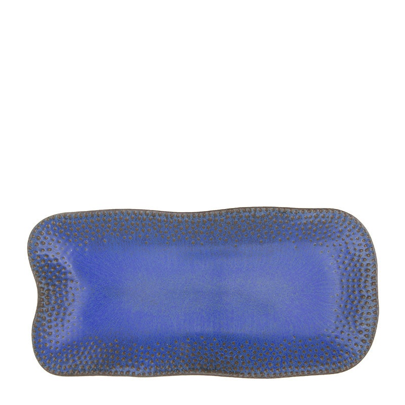 Alani Blue rectangular presentation plate 20x5cm