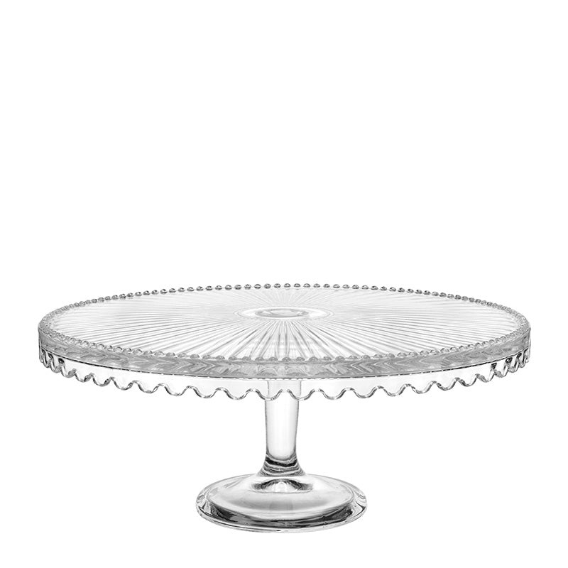 Alira glass cake stand with stem 32x12cm
