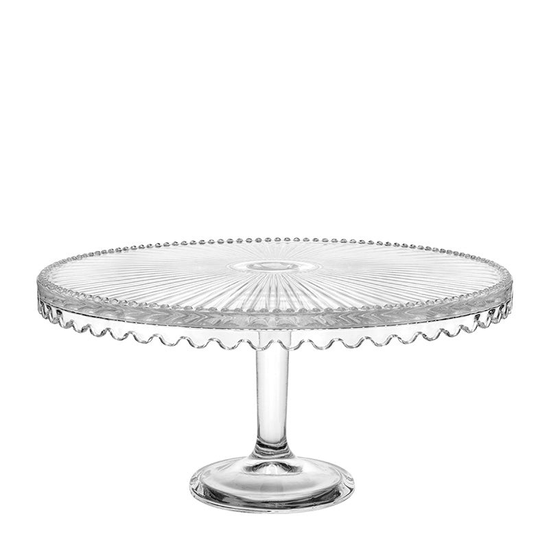 Alira glass cake stand with stem 32x15.5