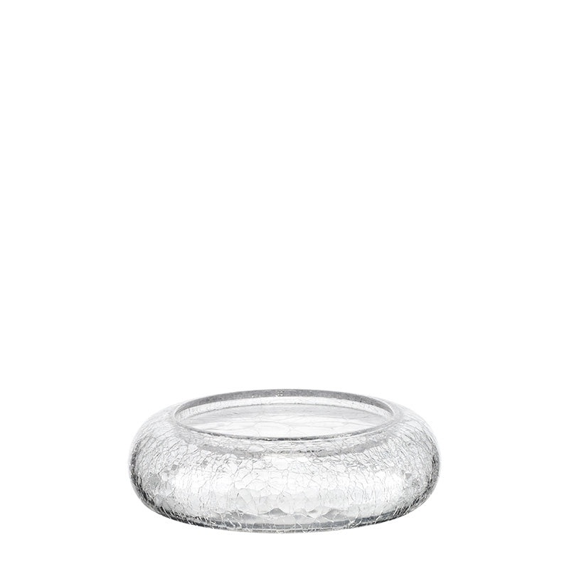 Alira glass presentation platter "Cracked" 15cm