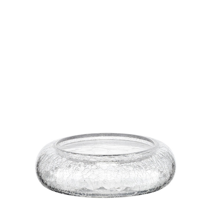 Alira glass presentation platter "Cracked" 20x5cm