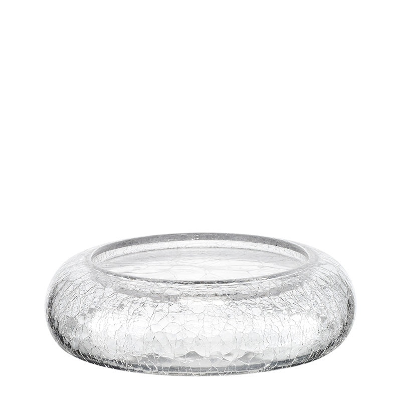 Alira glass presentation platter "Cracked" 24x6cm