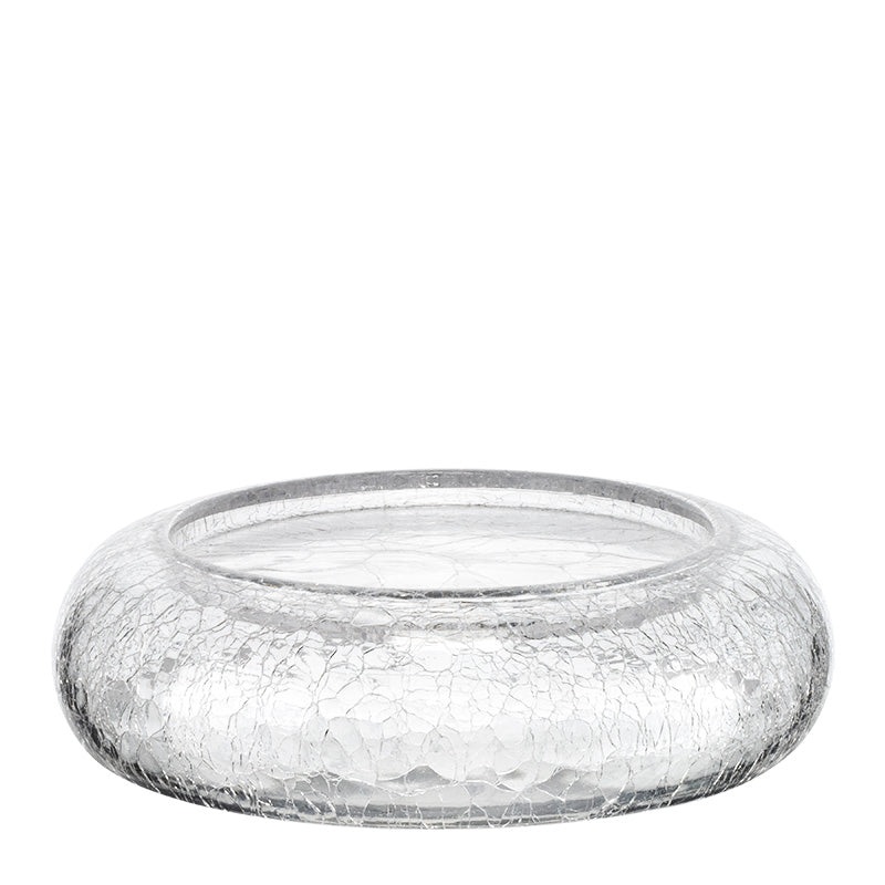 Alira glass presentation platter "Cracked" 28x7cm