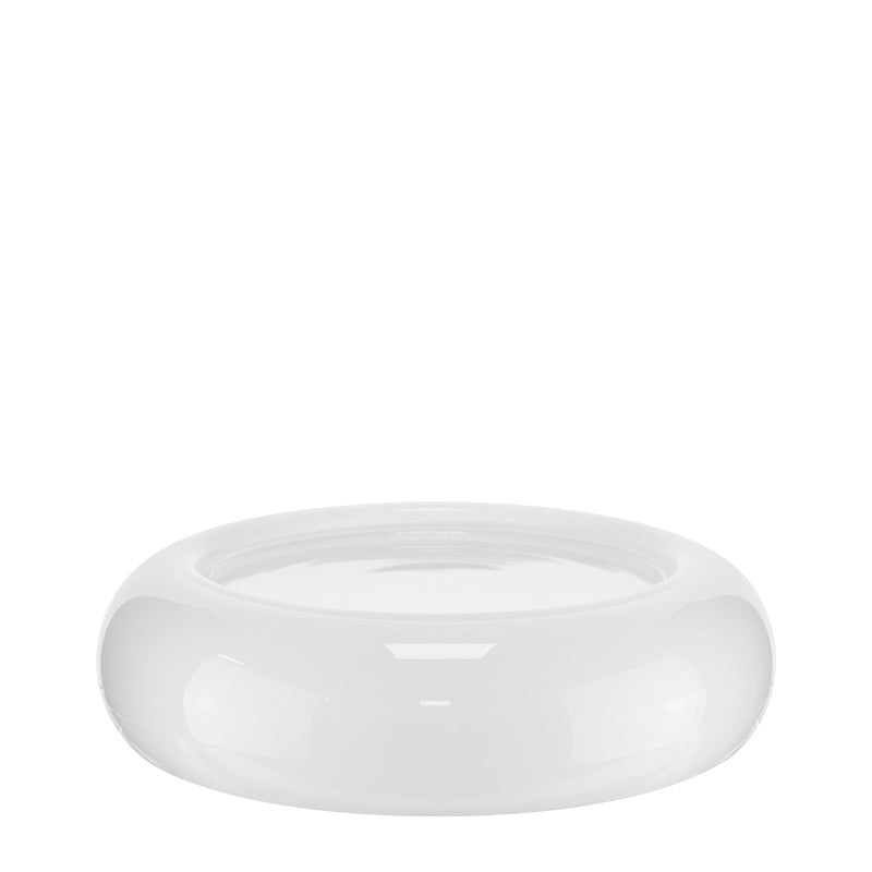 Alira glass presentation platter "White" 24x6cm