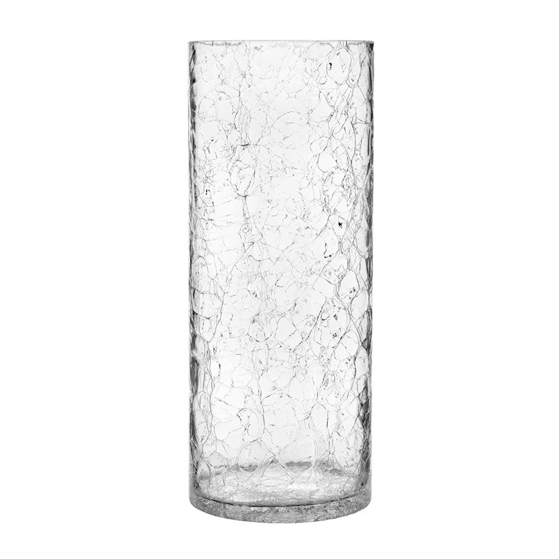 Alira glass vase "Cracked" 12x30cm