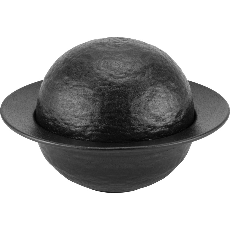 Atlas Black presentation bowl with lid 16.5x10cm