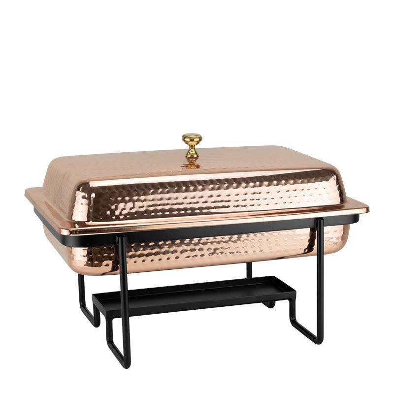 Charm Rectangular Chafing dish with matte black base 8 litres 1/1 GN