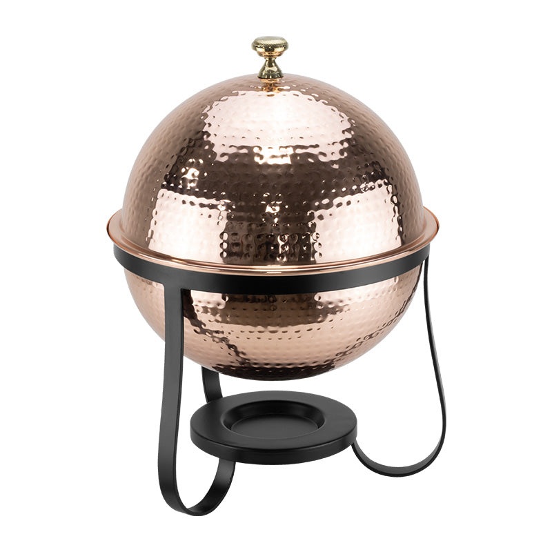 Charm Round Chafing dish with matte black base 5 litres