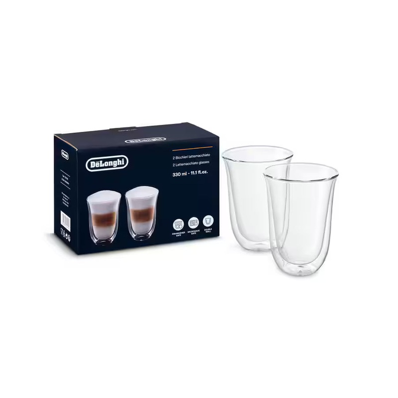 DeLonghi set of 2GLASSES-LATTE MACCHIATO DLSC312