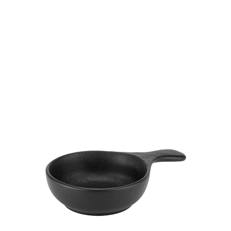 Meteor black presentation dish with handle 25.5cm