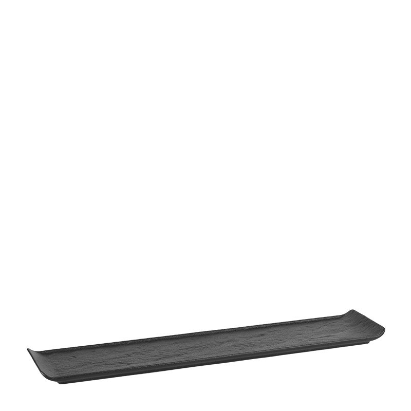 Meteor black rectangular platter 46.5x9.5cm