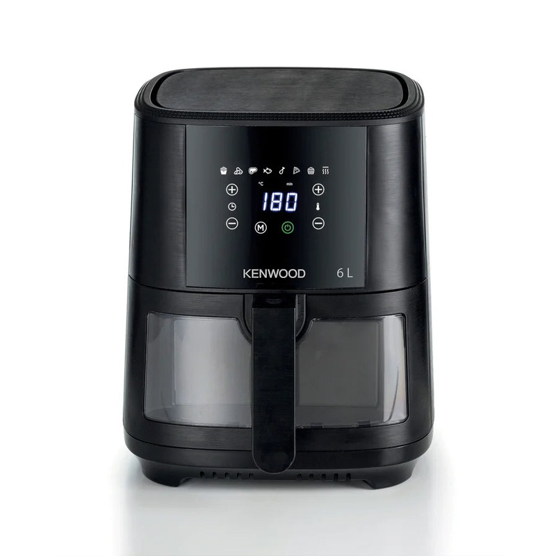 Kenwood - 6L Air Fryer with Grill Function & Window - HFG60.000BK