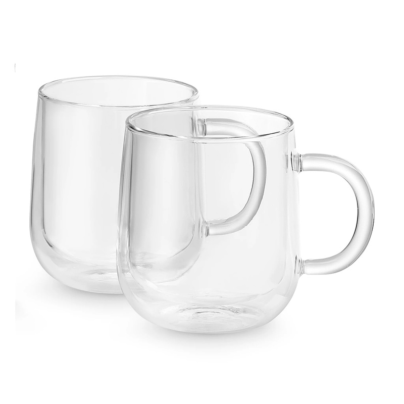 De'Longhi Double Wall Glass Mugs 500ml - DLSC327