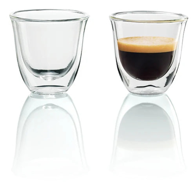 DeLonghi Double Walled Espresso Glasses 90ml DLSC310