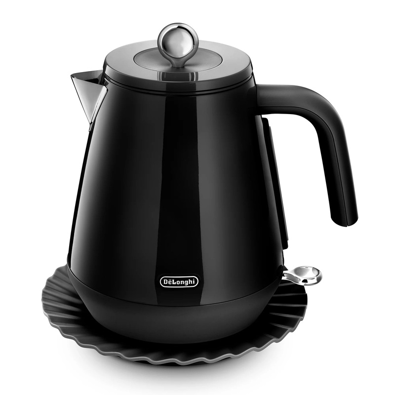 Delonghi - Eclettica Cordless Kettle With Changeable Base Black - KBY2001.BK