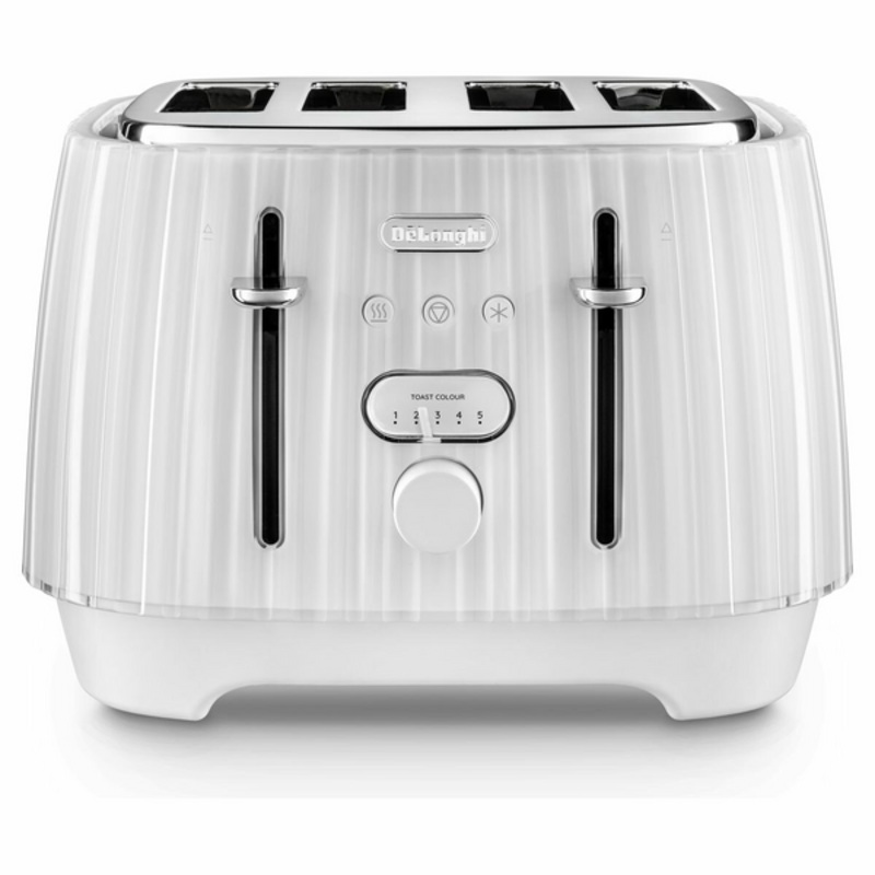 DeLonghi Ballerina Breakfast Set 4 Slice toaster  - Opaline White CTD4003.W
