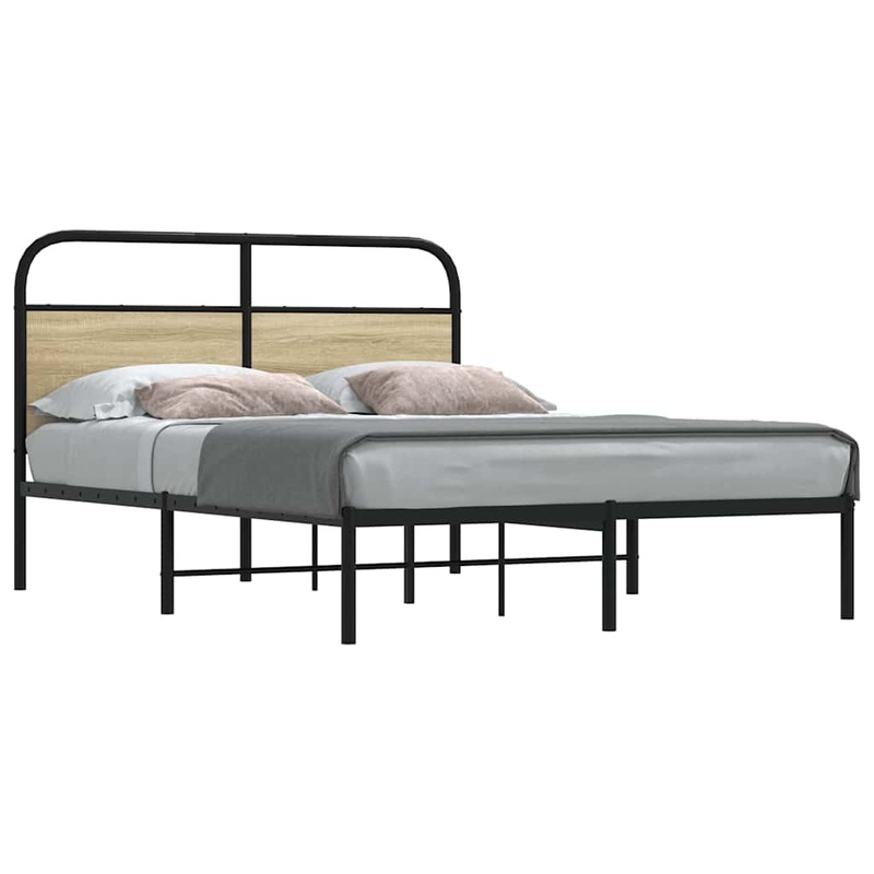Cadre de lit sans matelas 120x190 cm cm chne sonoma
