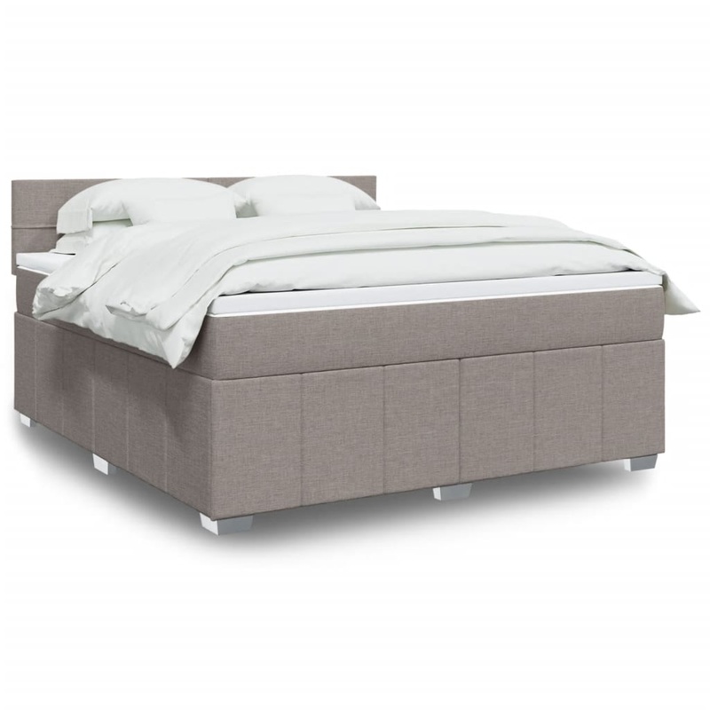 Sommier  lattes de lit avec matelas Taupe 180x200 cm Tissu
